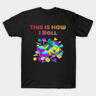 80's Retro Style roller skates T-Shirt